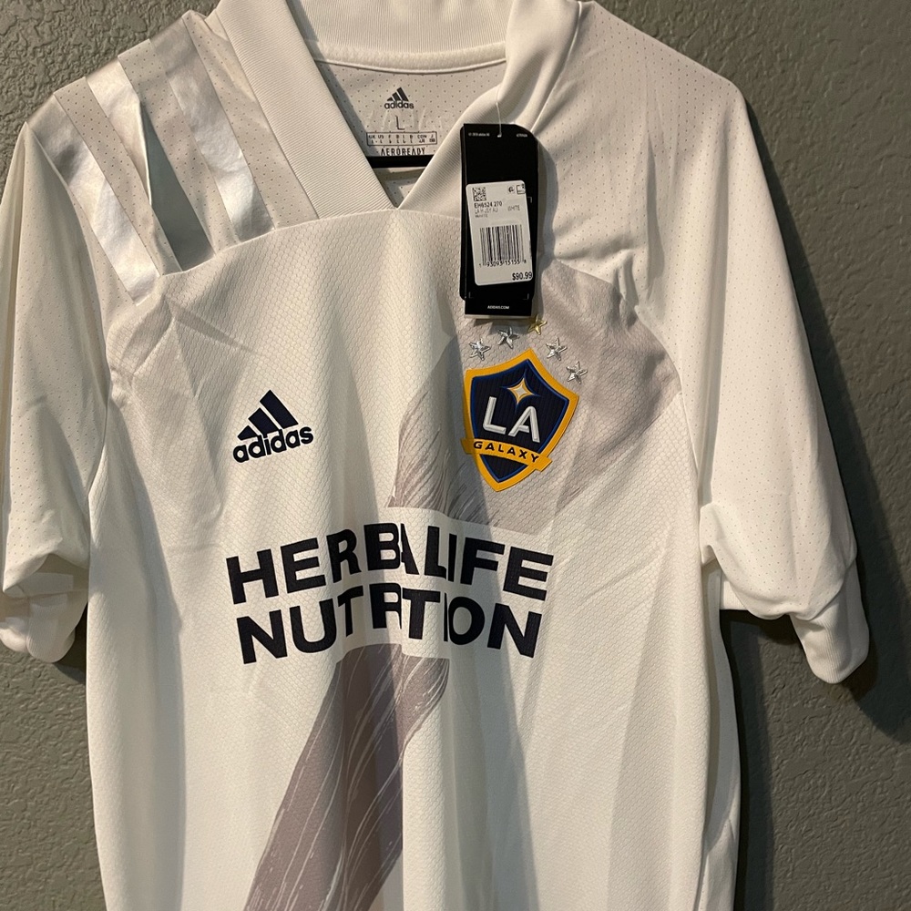 Men's LA Galaxy adidas White 2020 25th Season Celebration Authentic Jersey